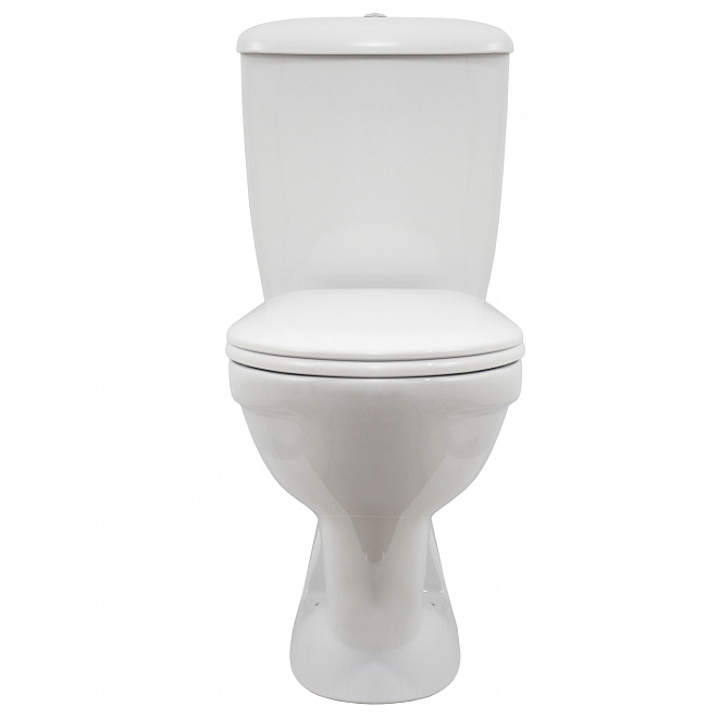 Унитаз-компакт ОК Радуга Стандарт белый (арматура, гофра и сиденье, косой выпуск) т тт000016006