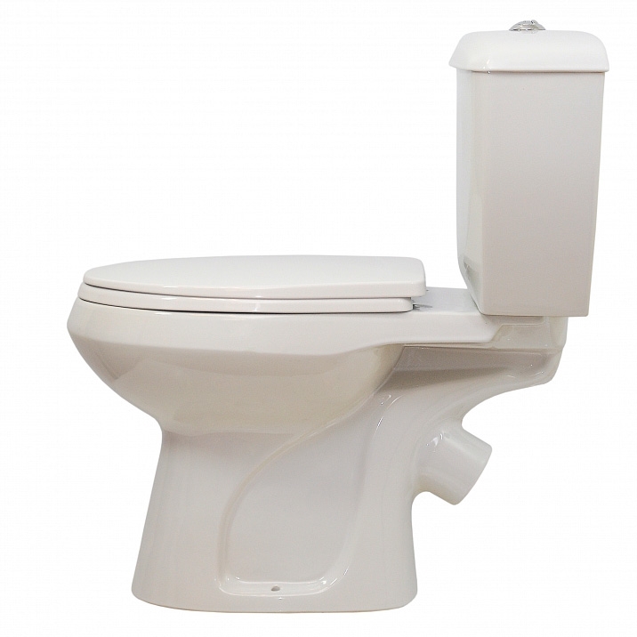 Унитаз-компакт ОК Элисса Комфорт белый, микролифт (арматура, гофра и сиденье, косой выпуск) т тт000016008