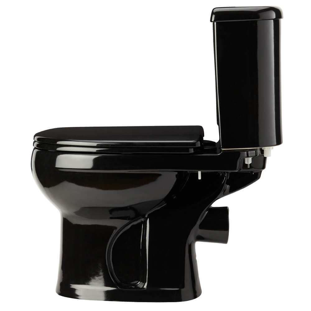 Унитаз-компакт ОК Ирида Стандарт черный (арматура, гофра и сиденье, гориз. выпуск) т тт000016554