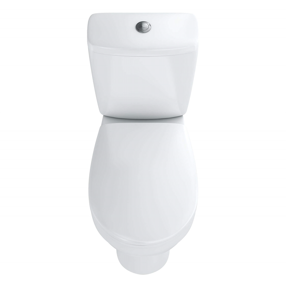 Унитаз-компакт Rosa Рим белый, микролифт (арматура и сиденье, горизонт. выпуск) т тт000017484