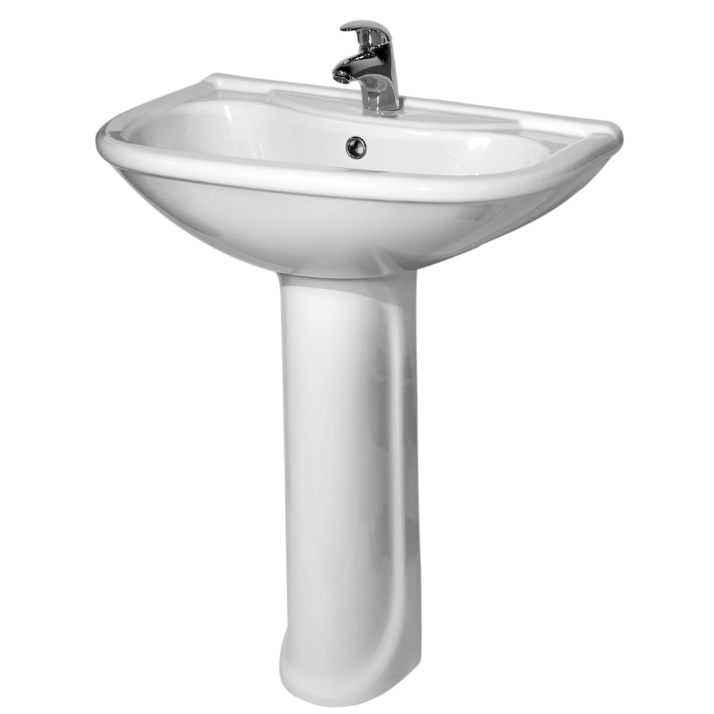 Умывальник ОК Престиж 55 Стандарт белый (с переливом и пьедесталом) т тт000002400