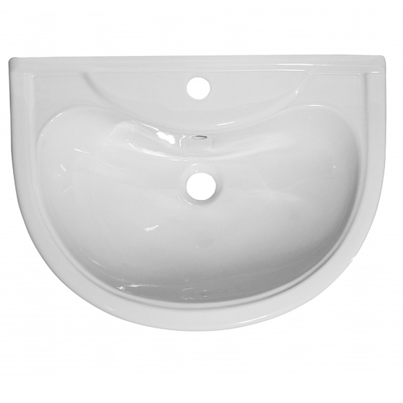 Умывальник ОК Престиж 55 Стандарт белый (с переливом и пьедесталом) т тт000002400