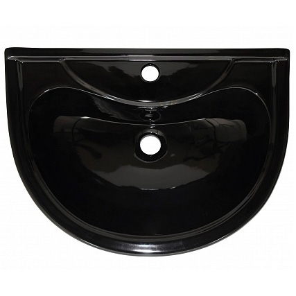 Умывальник ОК Престиж 63 Стандарт черный (с переливом и пьедесталом) т тт000016716