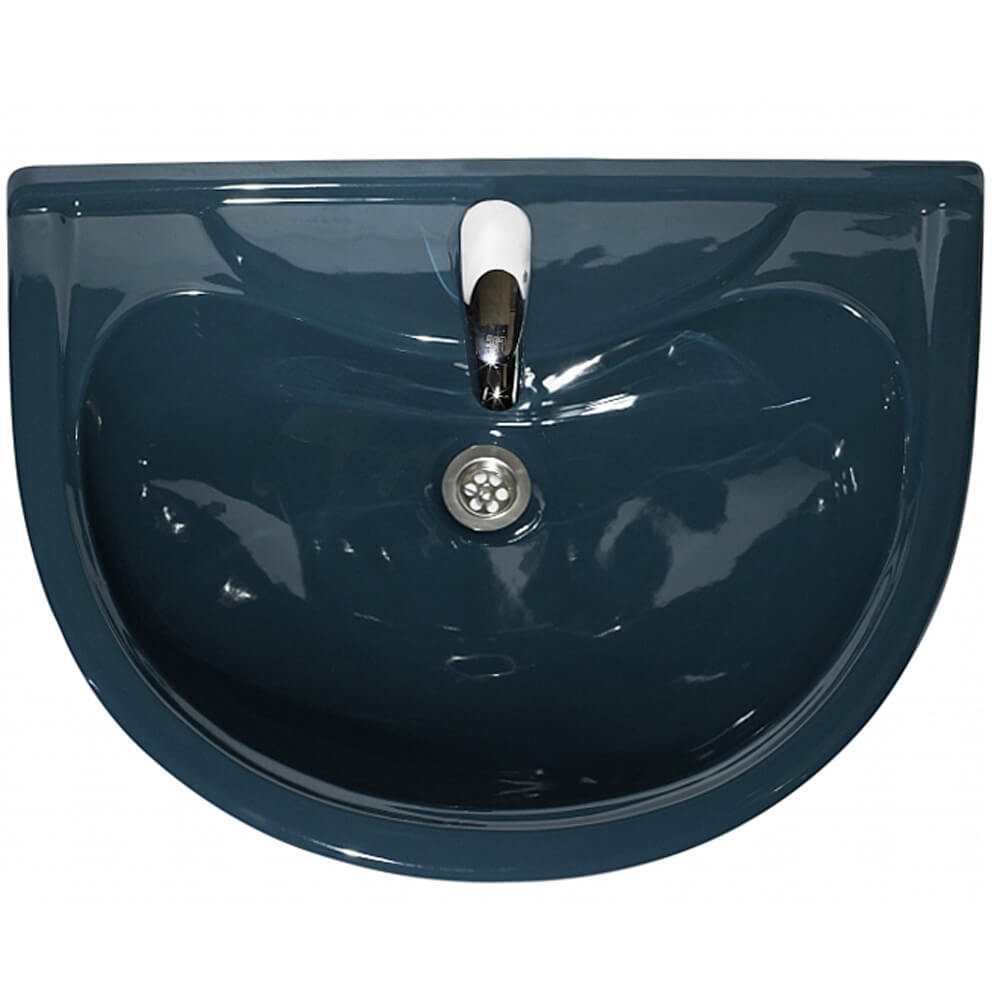 Умывальник ОК Престиж 63 Стандарт зелёный (с переливом и пьедесталом) т тт000016717