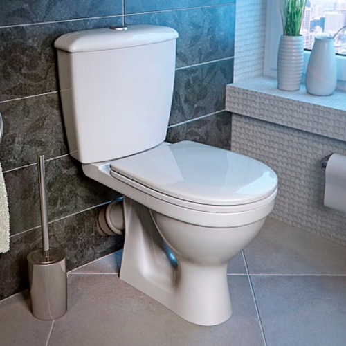 Унитаз-компакт ОК Суперкомпакт Стандарт белый (арматура, гофра и сиденье, косой выпуск) т тт000002401