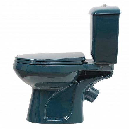 Унитаз-компакт ОК Элисса Стандарт зелёный (арматура, гофра и сиденье, косой выпуск) т тт000002406