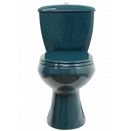 Унитаз-компакт ОК Элисса Стандарт зелёный (арматура, гофра и сиденье, косой выпуск) т тт000002406