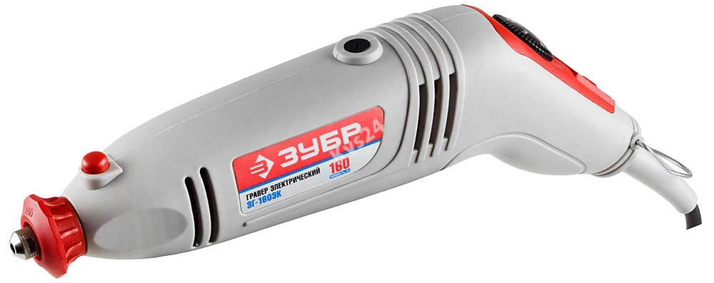 ЗУБР ЗГ-160ЭК, 220В, 160 Вт, 3.2 мм, гравер электрический, набор насадок, 41 предмет, кейс ЗГ-160ЭК