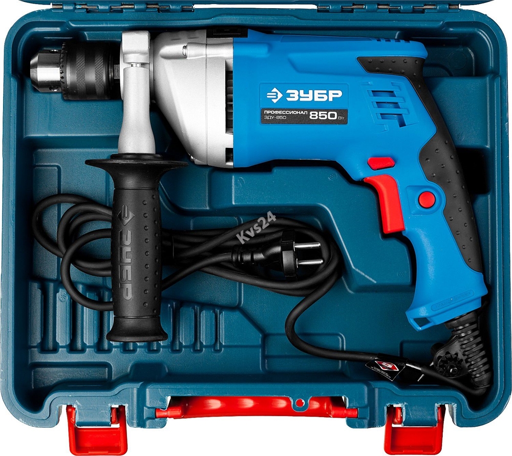 ЗУБР  850 Вт, 13 мм, ударная дрель, мет. корпус, кейс, Профессионал (ЗДУ-850 ЭРМКМ2) ЗДУ-850 ЭРМКМ2