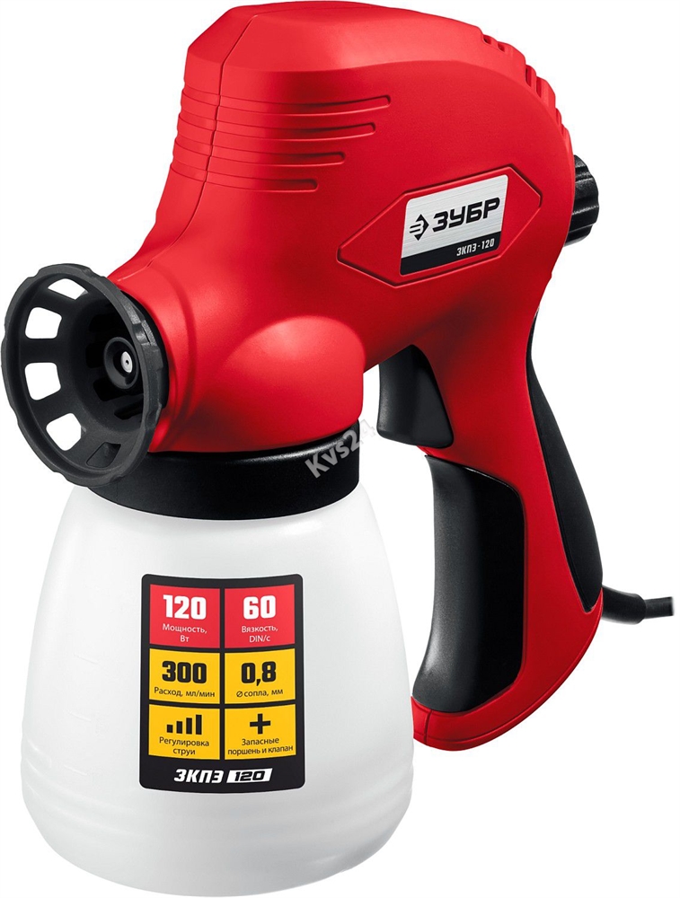 ЗУБР  120 Вт, краскопульт электрический, безвоздушный (ЗКПЭ-120) ЗКПЭ-120