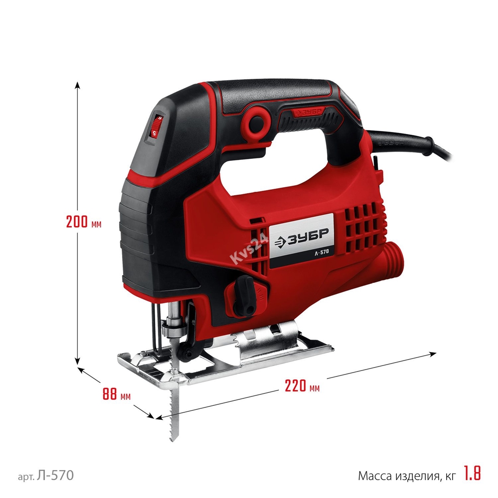 ЗУБР  570 Вт, 65 мм, электрический лобзик (Л-570) Л-570