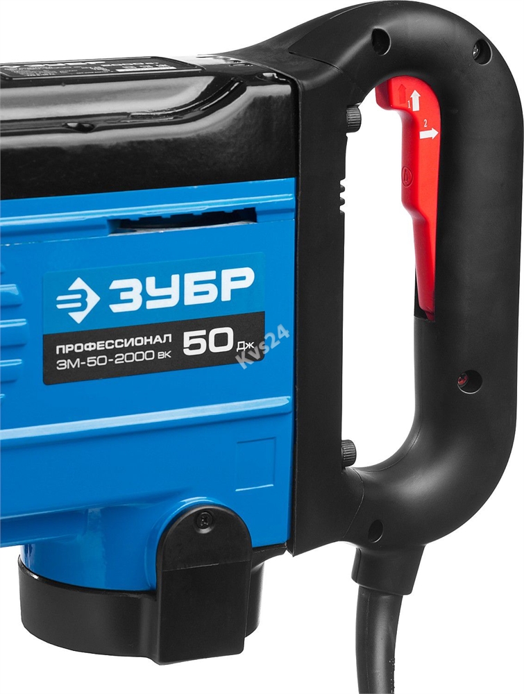ЗУБР  Бетонолом, 50 Дж, 2000 Вт, АВТ, отбойный молоток HEX-28, Профессионал (ЗМ-50-2000 ВК) ЗМ-50-2000 ВК