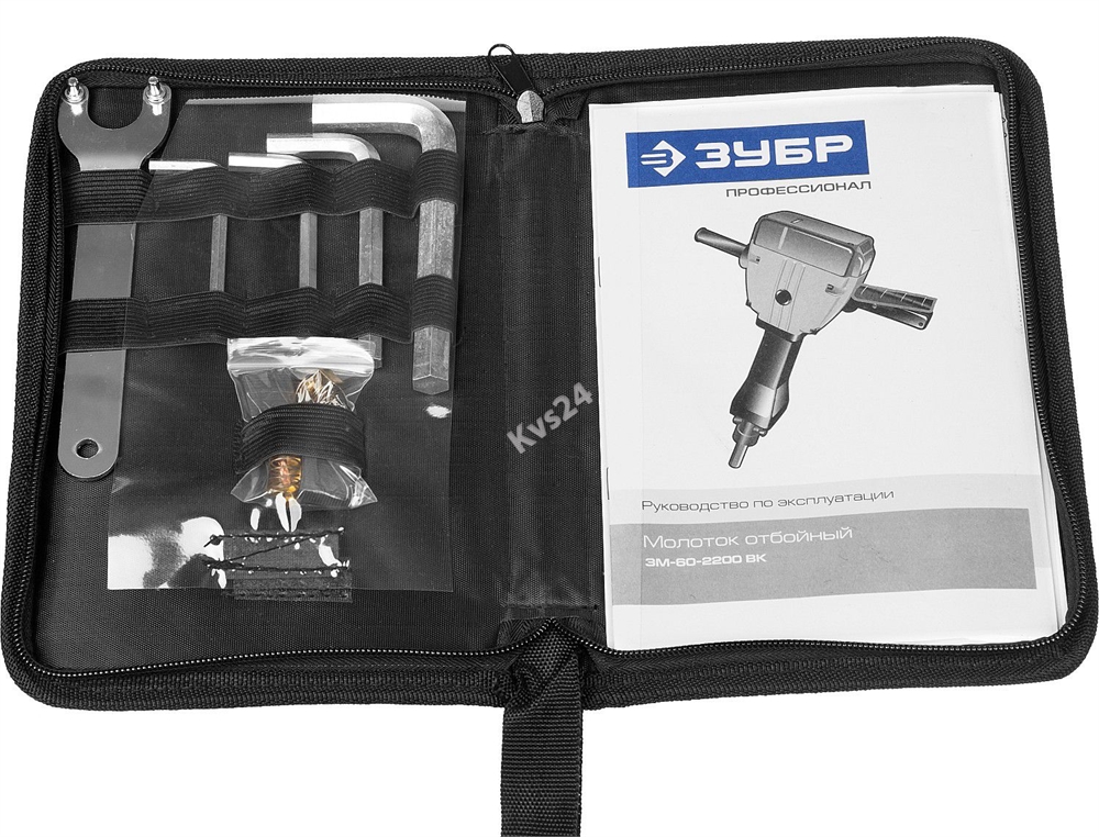 ЗУБР  Бетонолом, 60 Дж, 2200 Вт, АВТ, отбойный молоток HEX-28, Профессионал (ЗМ-60-2200 ВК) ЗМ-60-2200 ВК