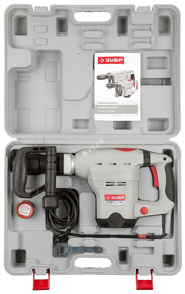 Молоток отбойный ЗУБР Профессионал ЗМ-1250К, SDS-Max, 15 Дж, 7 кг, 3350 уд / мин, 1250 Вт, кейс ЗМ-1250К