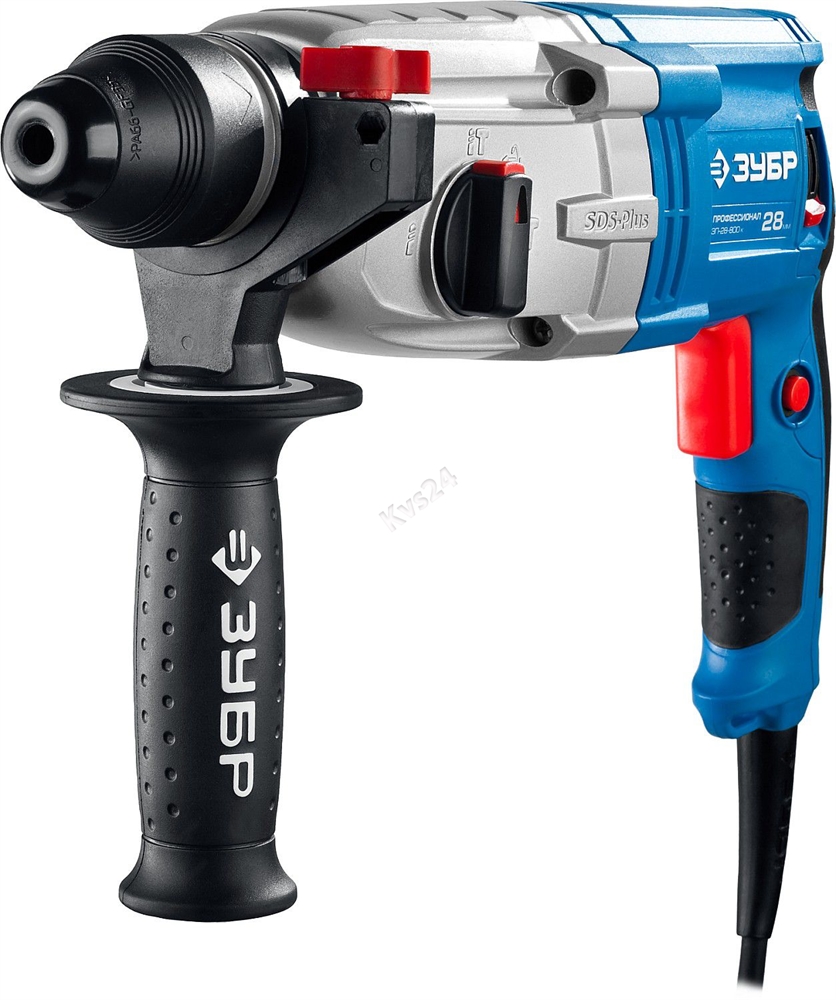 ЗУБР  28 мм, 800 Вт, перфоратор SDS Plus, Профессионал (ЗП-28-800 К) ЗП-28-800 К
