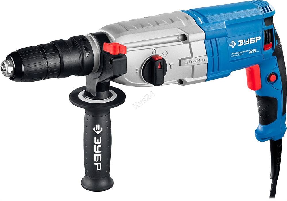 ЗУБР  28 мм, 800 Вт, перфоратор SDS Plus + БЗП, Профессионал (ЗП-28-800 КМ) ЗП-28-800 КМ