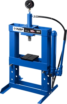 ЗУБР  ПГН-10, 10 т, гидравлический пресс с гидронасосом и манометром, Профессионал (43072-10) 43072-10