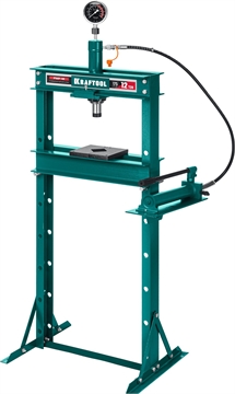 KRAFTOOL  PMP-12, 12 т, гидравлический пресс с гидронасосом и манометром (43472-12) 43472-12