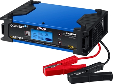 ЗУБР  И-ЗП-300, 12/24 В, 100 А, 3-30 А, инверторное зарядно-предпусковое устройство (59323) 59323