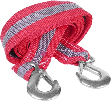 ЗУБР  2 крюка, 5 т, ширина ленты 55 мм, длина 4 м, буксировочный трос (61210-5) 61210-5