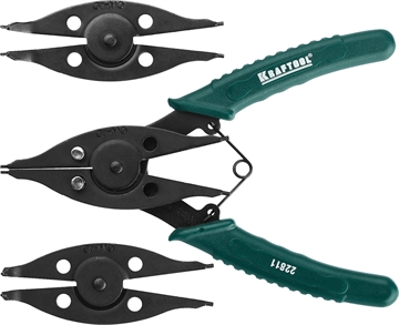 KRAFTOOL  Universal 6-in-1, внешний/внутренний, съемник стопорных колец (22811) 22811