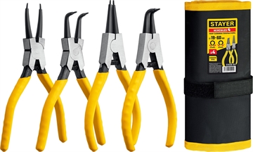 STAYER  Hercules-4, 4 шт, 160 мм, набор съемников стопорных колец (22830-H4) 22830-H4