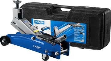 ЗУБР  Т-77, 3 т, 192 - 533 мм, подкатной домкрат с высоким подъемом в кейсе, Профессионал (43055-3-K) 43055-3-K