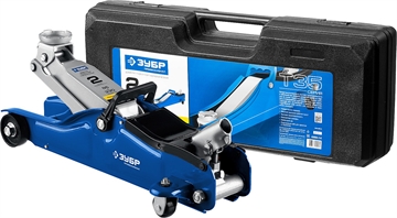 ЗУБР  Т-35, 2 т, 85 - 330 мм, подкатной домкрат с низким подхватом в кейсе, Профессионал (43056-2-K) 43056-2-K