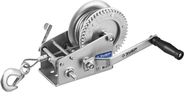 ЗУБР  1.1 т, 8 м, ручная барабанная тяговая тросовая лебедка, Профессионал (43113-1.1) 43113-1.1_z01