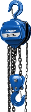 ЗУБР  ТШ-3-3, 3 т, 3 м, ручная цепная шестеренная таль, Профессионал (43081-3) 43081-3_z01