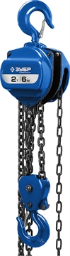 ЗУБР  ТШ-2-6, 2 т, 6 м, ручная цепная шестеренная таль, Профессионал (43082-2) 43082-2_z01