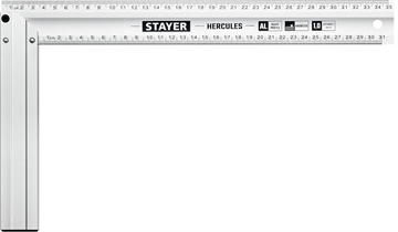 STAYER  350 мм, жесткий столярный угольник, Professional (3432-35) 3432-35