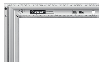 ЗУБР  250 мм, жесткий столярный угольник, Профессионал (34392-25) 34392-25