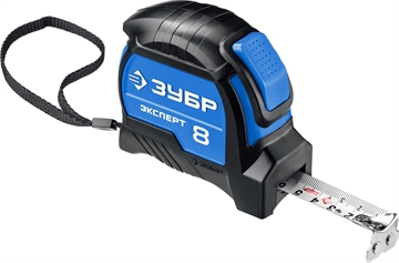 ЗУБР  ЭКСПЕРТ, 8 м х 25 мм, рулетка с автостопом, Профессионал (34057-08-25) 34057-08-25_z02