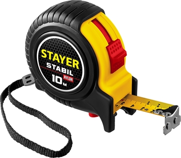STAYER  Stabil, 10 м х 25 мм, рулетка с двухсторонней шкалой, Professional (34131-10) 34131-10_z02