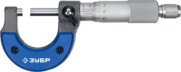ЗУБР  0 - 25 мм, гладкий механический микрометр, Профессионал (34480-25) 34480-25_z02