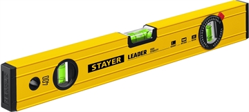 STAYER  LEADER, 400 мм, усиленный профиль, уровень с поворотным глазком (3466-040) 3466-040_z01