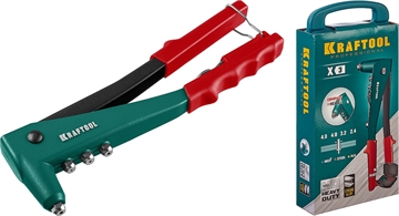 KRAFTOOL  X-3, 2.4 - 4.8 мм, литой заклепочник в кейсе (31170-H6) 31170-H6_z01