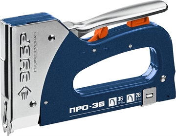 ЗУБР  Про-36, тип 36 (L) калибр 20GA (10 - 14 мм)/28, кабельный рессорный степлер, Профессионал (31580) 31580