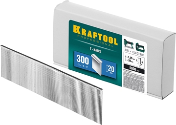 KRAFTOOL  тип 18GA (47/300/F) 20 мм, 5000 шт, гвозди для нейлера (31785-20) 31785-20