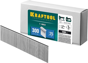 KRAFTOOL  тип 18GA (47/300/F) 25 мм, 5000 шт, гвозди для нейлера (31785-25) 31785-25