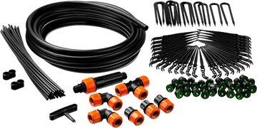 GRINDA  1/2″, 9 м, шланг магистральный, площадь полива 6 кв м, расход воды 4л/ч на раст, на 30 раст, система капельного полива (425270-30) 425270-30