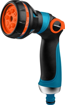 GRINDA  S-8, 8 режимов, двухкомпонентный с регулятором напора, поливочный пистолет, PROLine (429100) 429100