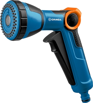 GRINDA  X-S, с регулятором напора, душевой, 4 режима, курок спереди, двухкомпонентный, поливочный пистолет, PROLine (429165) 429165