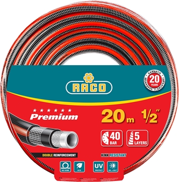 RACO  PREMIUM, 1/2″, 20 м, 40 атм, пятислойный, усиленный двумя слоями армирования, поливочный шланг (40300-1/2-20) 40300-1/2-20_z01