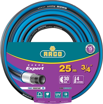 RACO  EXPERT, 3/4″, 25 м, 30 атм, четырёхслойный, армированный, поливочный шланг (40302-3/4-25) 40302-3/4-25_z01