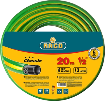 RACO  CLASSIC, 1/2″, 20 м, 25 атм, трёхслойный, армированный, поливочный шланг (40306-1/2-20) 40306-1/2-20_z01