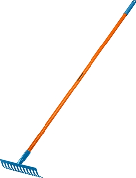 GRINDA  PR-12S FIBER, 310 х 80 х 1500 мм, 12 прямых зубцов, углеродистая сталь, фибергласовый черенок, садовые грабли, PROLine (39652) 39652