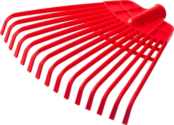 GRINDA  GQ-15, 15 плоских зубцов размеры 350 х 40 х 310 мм, без черенка, первичный полиэтилен, веерные грабли (421879) 421879