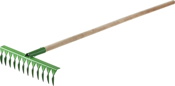 РОСТОК  430 x 100 x 1500 мм, 14 витых зубьев, рабочая поверхность из стали, покрытие краска, черенок деревянный высш. сорт, грабли (421900-14) 421900-14